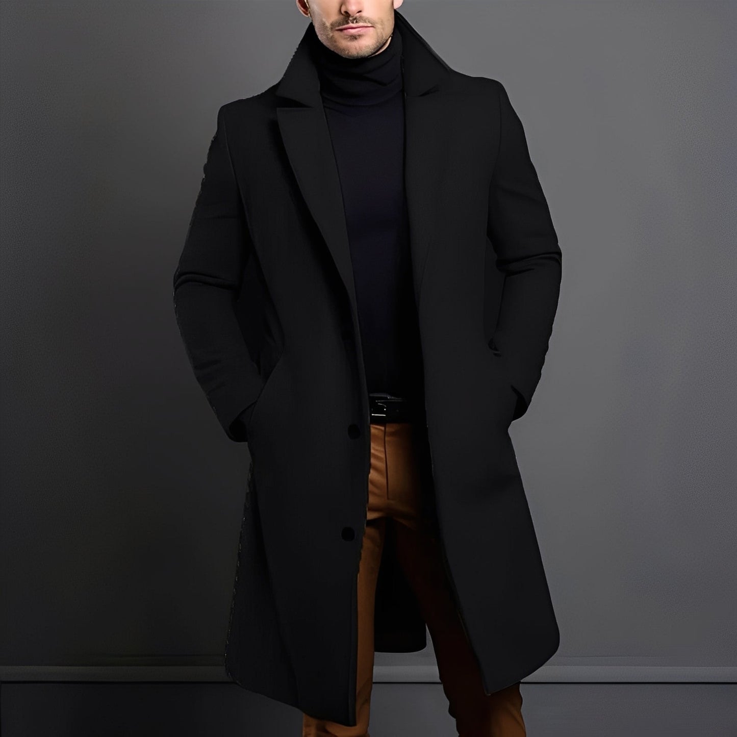 Tucker - Stylowy Męski Płaszcz Wełniany