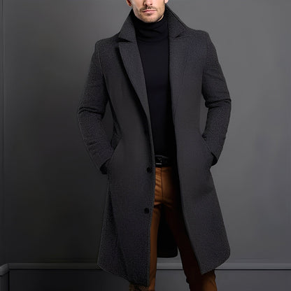 Tucker - Stylowy Męski Płaszcz Wełniany