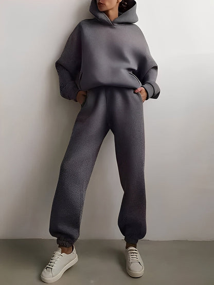 Adelia – Jednokolorowy Zestaw Hoodie