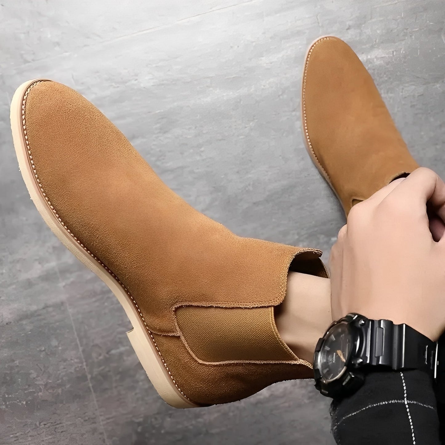 Willard - Stylowe zamszowe buty Chelsea dla mężczyzn