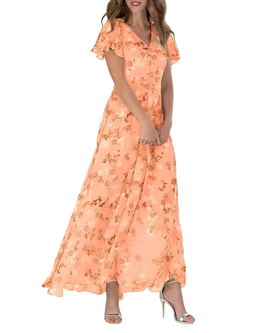 Leona – Letnia Maxi Sukienka w Kwiaty
