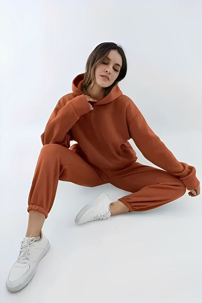 Adelia – Jednokolorowy Zestaw Hoodie