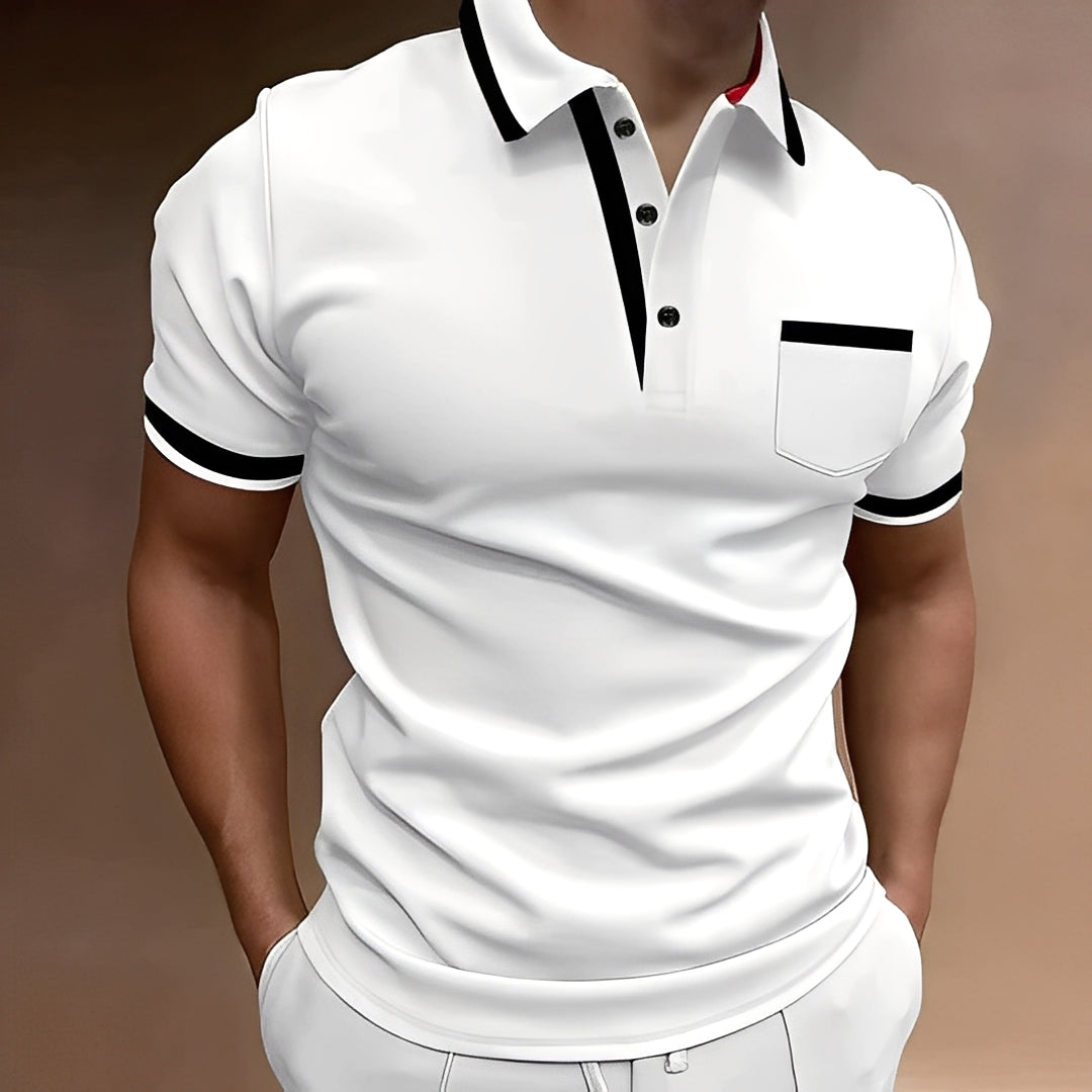 Callahan - Stylowa męska koszulka polo z kieszenią