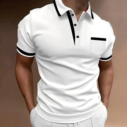 Callahan - Stylowa męska koszulka polo z kieszenią