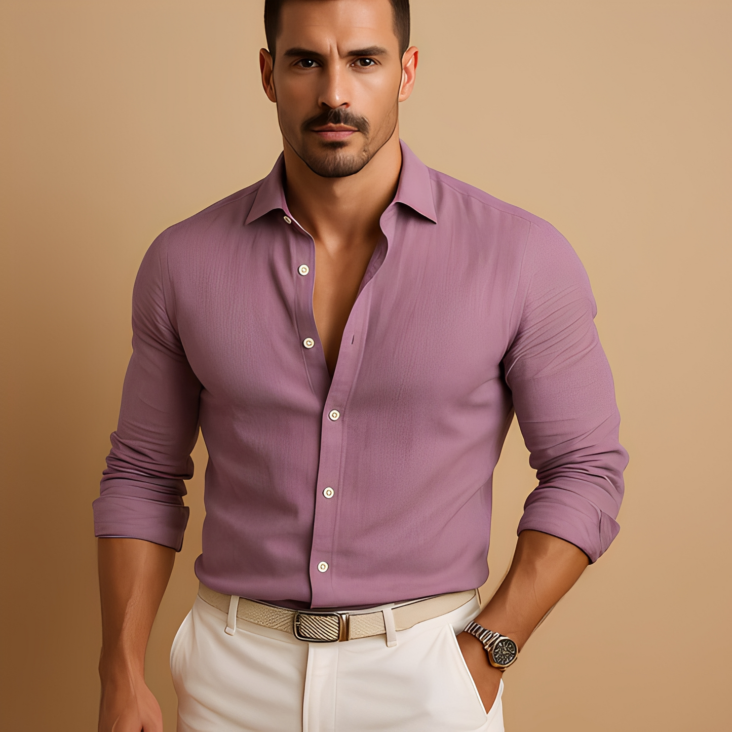 Aleid - Lekka męska koszula z guzikami