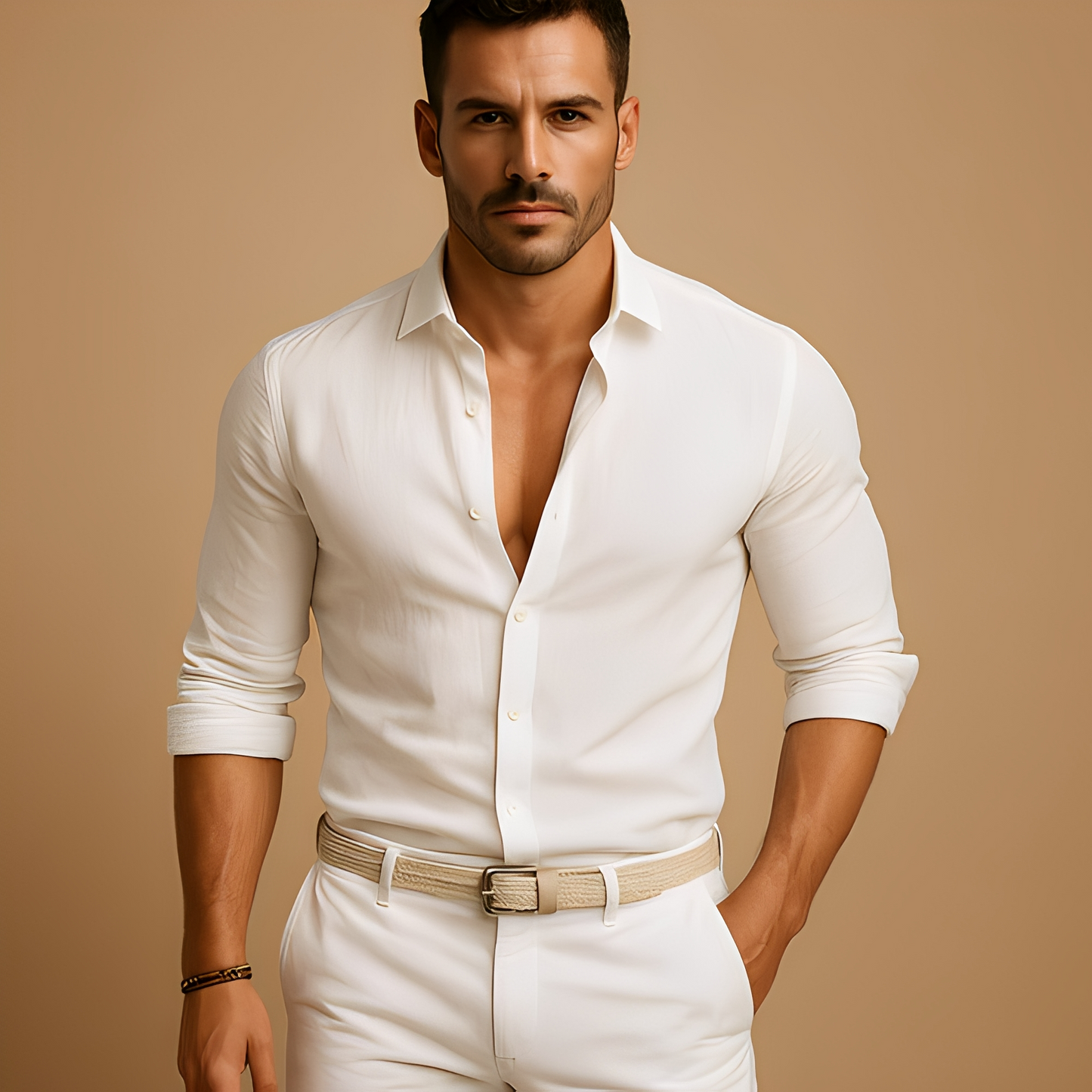 Aleid - Lekka męska koszula z guzikami