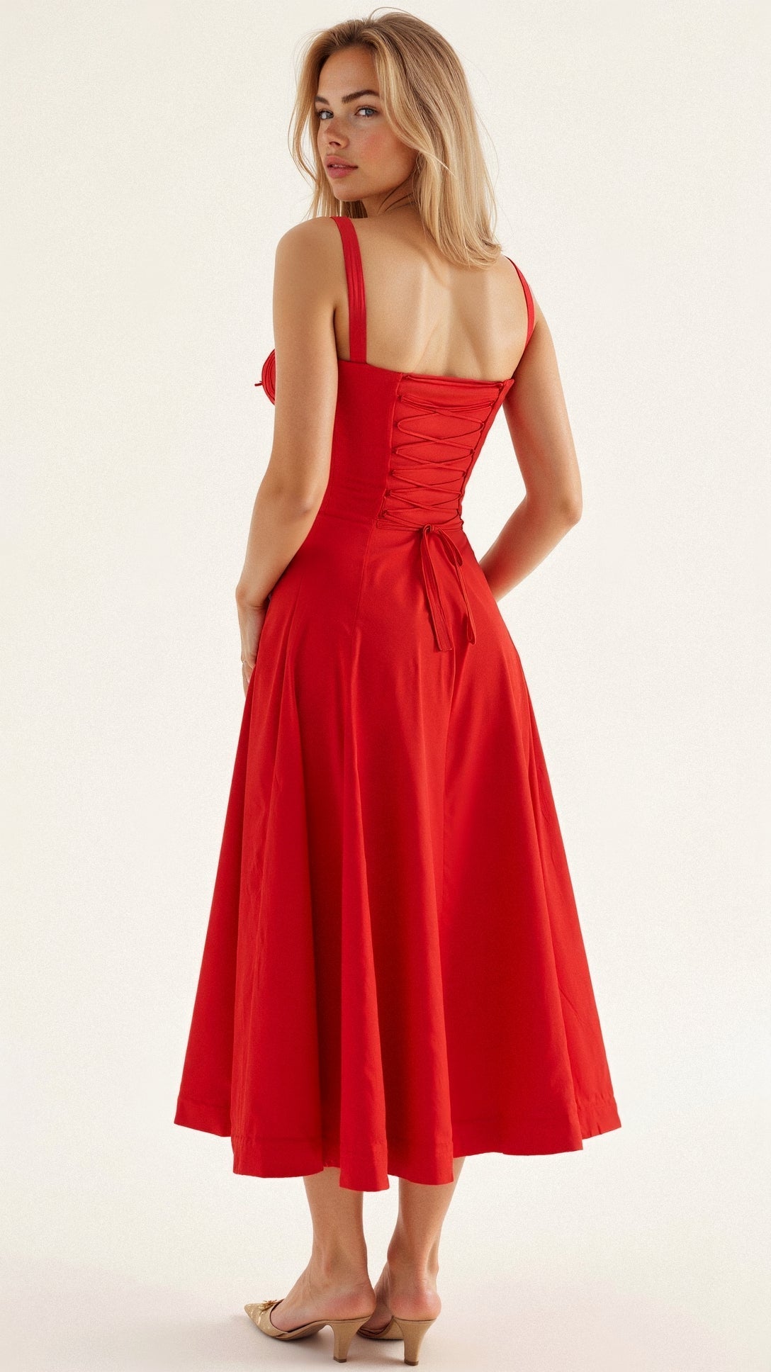 Olenna - Sukienka Taliowana Damska, Elegancka & Figurbetonowana