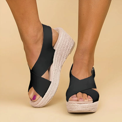 Caelan - Casualowe Peep-Toe-Sandały dla Kobiet