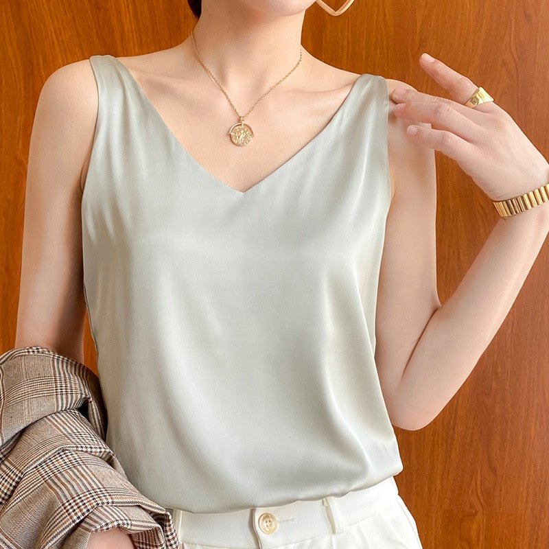 Diya - Stylowy V-Neck Top dla Kobiet