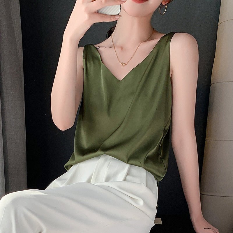 Diya - Stylowy V-Neck Top dla Kobiet